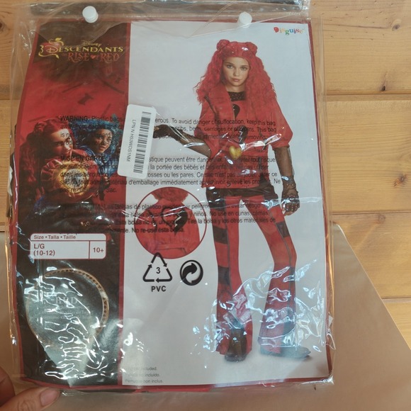 Disguise Other - Red Deluxe Costume, Official Disney Descendants The Rise of Red‎ Large 10-12